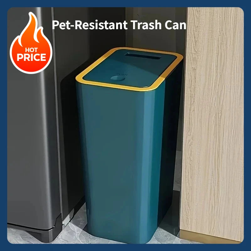 Press-Lid Odor-Proof Trash Can