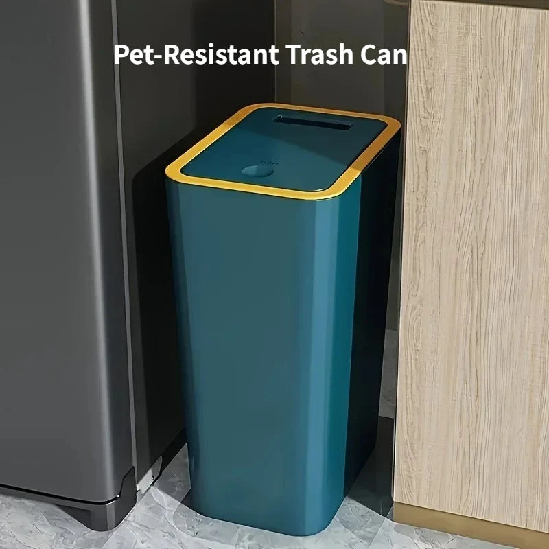 Press-Lid Odor-Proof Trash Can