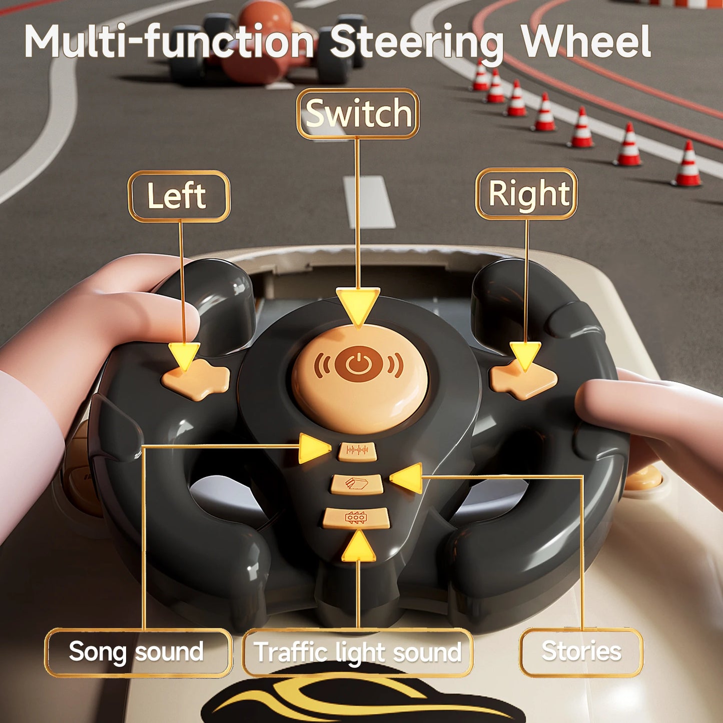 Kids Steering Wheel Racing Game